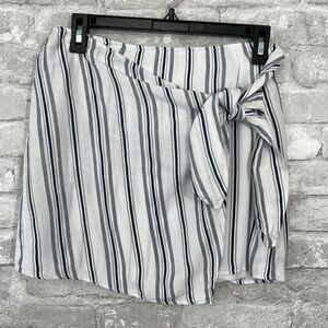 American Threads Stripe Wrap Skirt